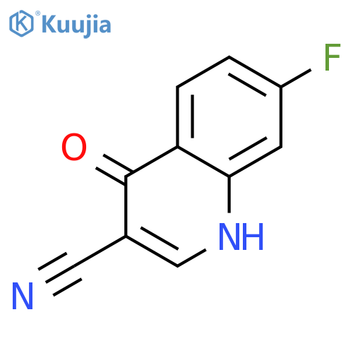 3-Quinolinecarbonitrile,7-fluoro-1,4-dihydro-4-oxo- structure