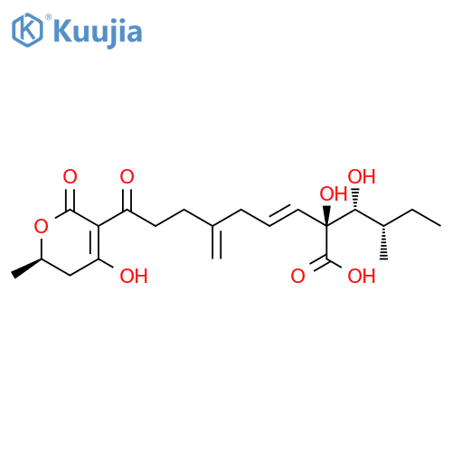 D-Arabinonic acid,4,5-dideoxy-2-C-[(1E)-7-[(6R)-5,6-dihydro-4-hydroxy-6-methyl-2-oxo-2H-pyran-3-yl]-4-methylene-7-oxo-1-hepten-1-yl]-4-ethyl- structure