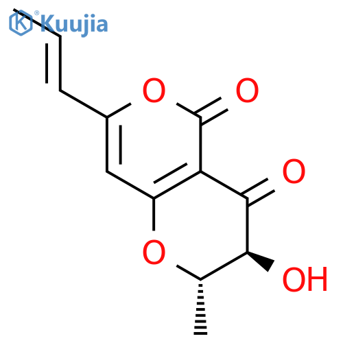 4H,5H-Pyrano[4,3-b]pyran-4,5-dione,2,3-dihydro-3-hydroxy-2-methyl-7-[(1E)-1-propen-1-yl]-, (2S,3S)- structure