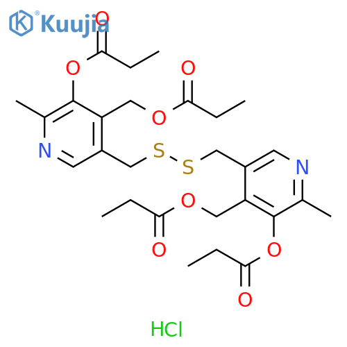4-Pyridinemethanol, 3,3'-[dithiobis(methylene)]bis[6-methyl-5-(1-oxopropoxy)-, dipropanoate (ester), dihydrochloride (9CI) structure