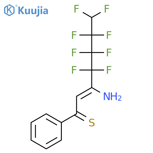2-Heptene-1-thione, 3-amino-4,4,5,5,6,6,7,7-octafluoro-1-phenyl-, (Z)- structure