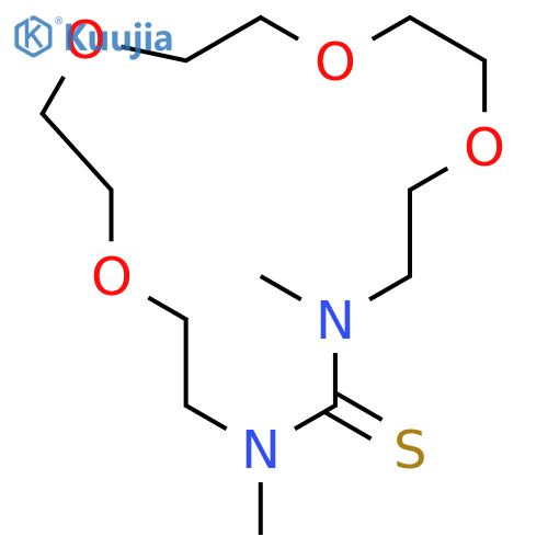 1,9,12,15-Tetraoxa-4,6-diazacycloheptadecane-5-thione, 4,6-dimethyl- structure