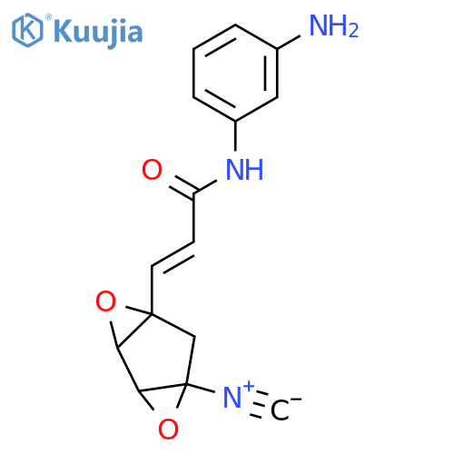 2-Propenamide, N-(3-aminophenyl)-3-(6-isocyano-3,7-dioxatricyclo[4.1.0.02,4]hept-4-yl)- structure