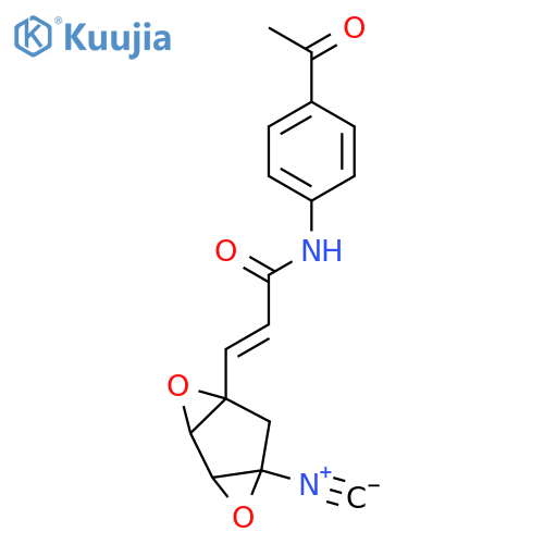 2-Propenamide, N-(4-acetylphenyl)-3-(6-isocyano-3,7-dioxatricyclo[4.1.0.02,4]hept-4-yl)- structure