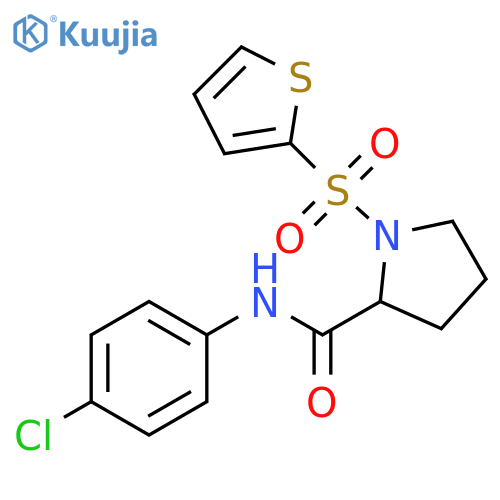 N-(4-chlorophenyl)-1-(thiophene-2-sulfonyl)pyrrolidine-2-carboxamide structure