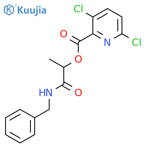 1-(benzylcarbamoyl)ethyl 3,6-dichloropyridine-2-carboxylate structure