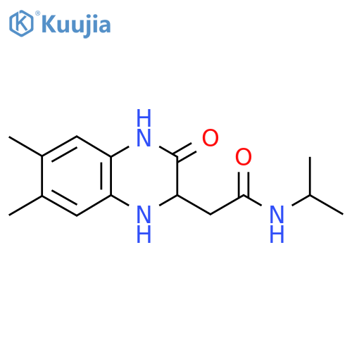 2-(6,7-dimethyl-3-oxo-1,2,3,4-tetrahydroquinoxalin-2-yl)-N-(propan-2-yl)acetamide structure