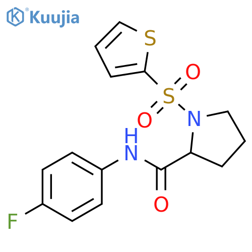 N-(4-fluorophenyl)-1-(thiophene-2-sulfonyl)pyrrolidine-2-carboxamide structure