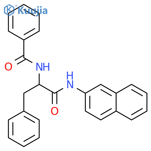 Benzoyl-DL-phenylalanine beta-naphthylamide structure