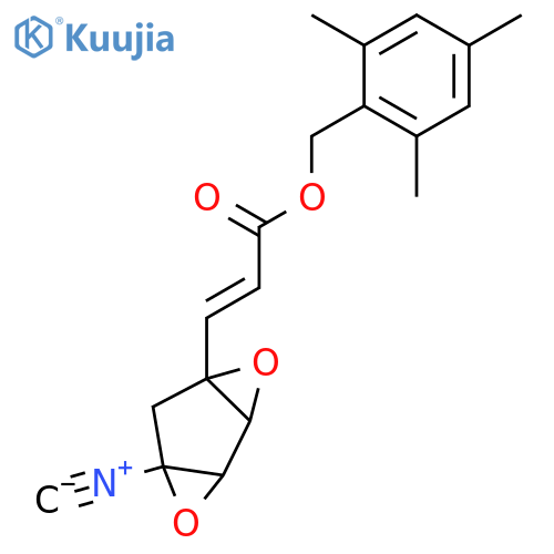 2-Propenoic acid, 3-(6-isocyano-3,7-dioxatricyclo[4.1.0.02,4]hept-4-yl)-, (2,4,6-trimethylphenyl)methyl ester structure