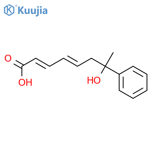 2,4-Octadienoic acid, 7-hydroxy-7-phenyl-, (E,E)- structure