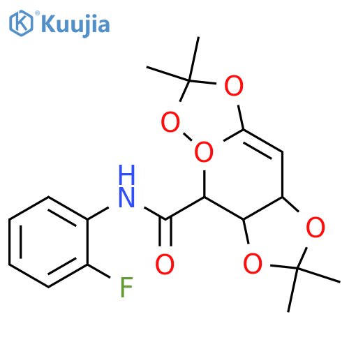 N-(2-fluorophenyl)-4,4,11,11-tetramethyl-3,5,7,10,12-pentaoxatricyclo[7.3.0.0^{2,6}]dodecane-8-carboxamide structure