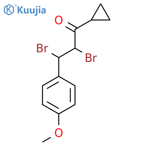 1-Propanone, 2,3-dibromo-1-cyclopropyl-3-(4-methoxyphenyl)- structure