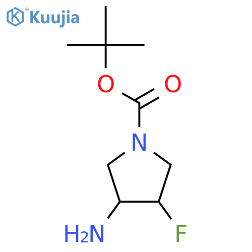 cis-1-Boc-3-amino-4-fluoropyrrolidine structure