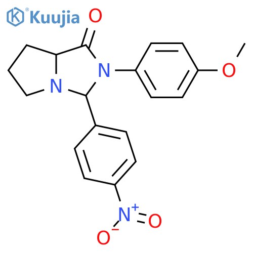 2-(4-methoxyphenyl)-3-(4-nitrophenyl)-hexahydro-1H-pyrrolo[1,2-c]imidazol-1-one structure