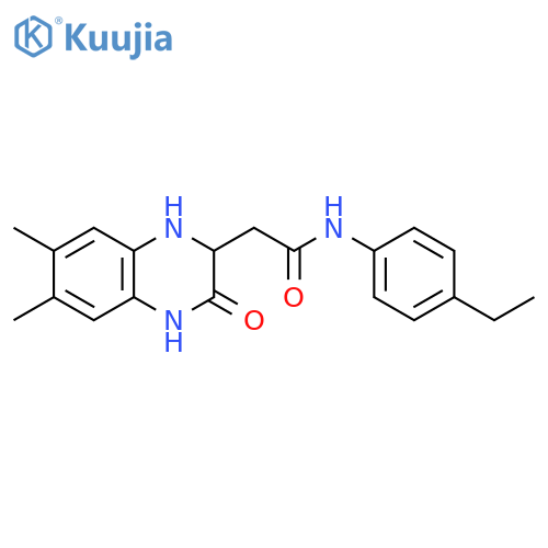 2-(6,7-dimethyl-3-oxo-1,2,3,4-tetrahydroquinoxalin-2-yl)-N-(4-ethylphenyl)acetamide structure