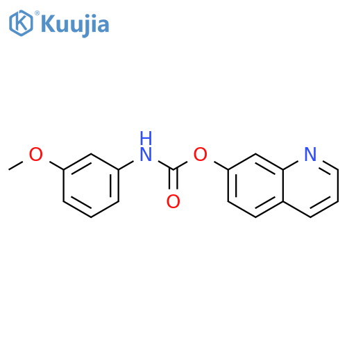 Carbamic acid, (3-methoxyphenyl)-, 7-quinolinyl ester structure