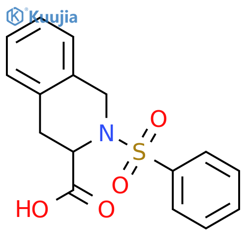 2-(Benzenesulfonyl)-1,2,3,4-tetrahydroisoquinoline-3-carboxylic Acid structure