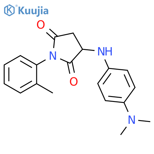 3-{[4-(dimethylamino)phenyl]amino}-1-(2-methylphenyl)pyrrolidine-2,5-dione structure