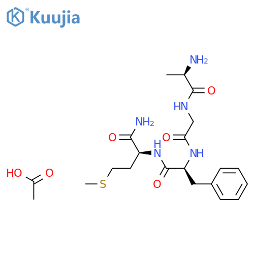 D-ALA-GLY-PHE-MET-NH2 ACETATE SALT structure