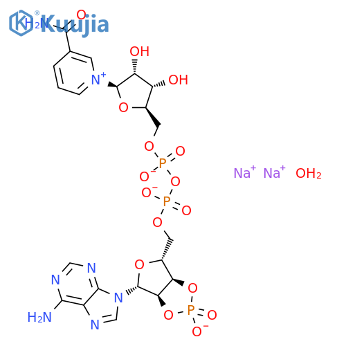 Adenosine5'-(trihydrogen diphosphate), cyclic 2',3'-(hydrogen phosphate), P'®5'-ester with3-(aminocarbonyl)-1-b-D-ribofuranosylpyridinium inner salt, disodium salt (9CI) structure