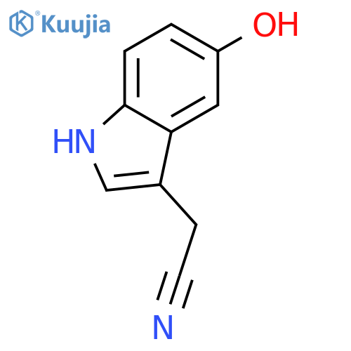 2-(5-hydroxy-1H-indol-3-yl)acetonitrile structure