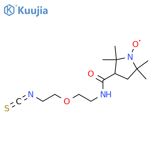 1-Pyrrolidinyloxy,3-[[[2-(2-isothiocyanatoethoxy)ethyl]amino]carbonyl]-2,2,5,5-tetramethyl- structure