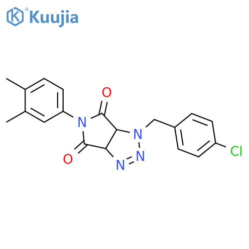 3-[(4-chlorophenyl)methyl]-5-(3,4-dimethylphenyl)-3a,6a-dihydropyrrolo[3,4-d]triazole-4,6-dione structure