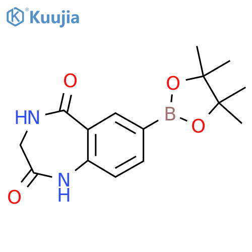 7-(4,4,5,5-tetramethyl-1,3,2-dioxaborolan-2-yl)-2,3,4,5-tetrahydro-1H-1,4-benzodiazepine-2,5-dione structure