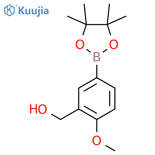 [2-methoxy-5-(4,4,5,5-tetramethyl-1,3,2-dioxaborolan-2-yl)phenyl]methanol structure