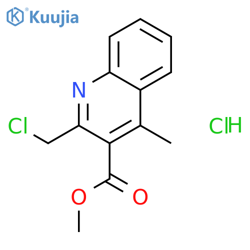 methyl 2-(chloromethyl)-4-methylquinoline-3-carboxylate hydrochloride structure