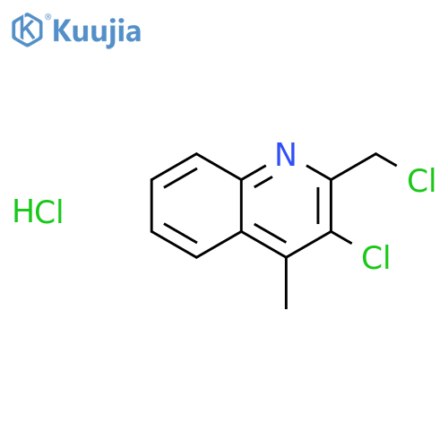 3-chloro-2-(chloromethyl)-4-methylquinoline hydrochloride structure