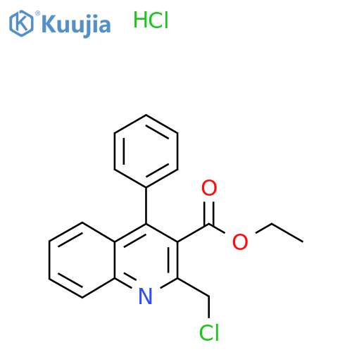 Ethyl 2-(chloromethyl)-4-phenylquinoline-3-carboxylate hydrochloride structure
