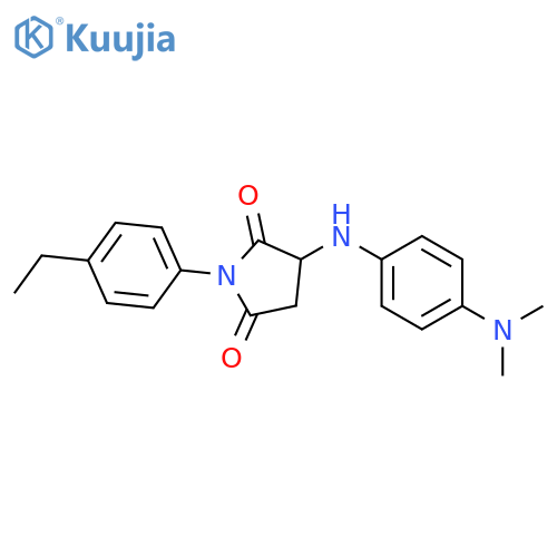 3-{[4-(dimethylamino)phenyl]amino}-1-(4-ethylphenyl)pyrrolidine-2,5-dione structure