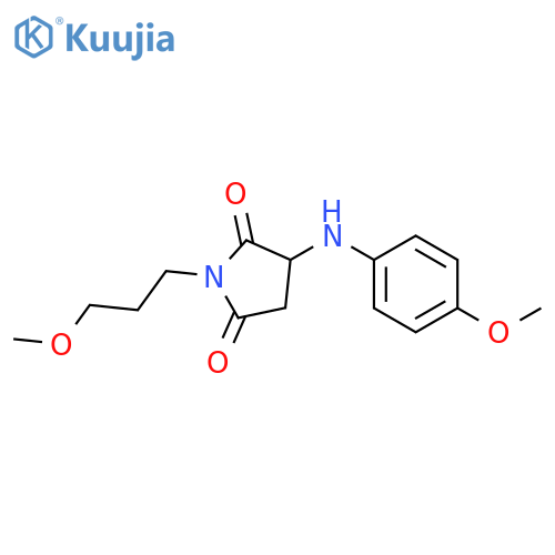 3-[(4-methoxyphenyl)amino]-1-(3-methoxypropyl)pyrrolidine-2,5-dione structure