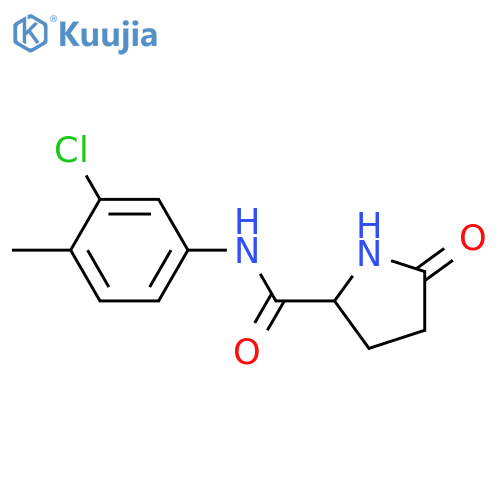 N-(3-Chloro-4-methylphenyl)-5-oxo-2-pyrrolidinecarboxamide structure