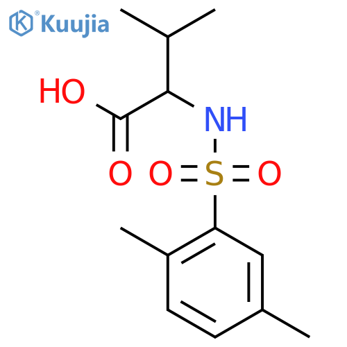 2-(2,5-dimethylbenzenesulfonamido)-3-methylbutanoic acid structure