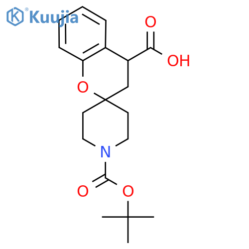 1'-[(2-methylpropan-2-yl)oxycarbonyl]spiro[3,4-dihydrochromene-2,4'-piperidine]-4-carboxylic acid structure