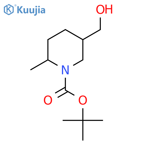 tert-butyl (2R,5R)-5-(hydroxymethyl)-2-methyl-piperidine-1-carboxylate structure
