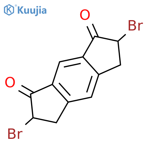 s-Indacene-1,7-dione, 2,6-dibromo-2,3,5,6-tetrahydro- structure