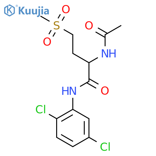 N-(2,5-dichlorophenyl)-2-acetamido-4-methanesulfonylbutanamide structure