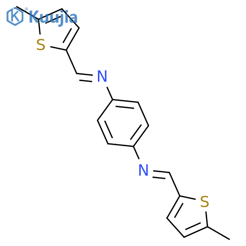 1,4-Benzenediamine, N,N'-bis[(5-methyl-2-thienyl)methylene]- structure