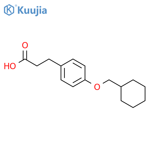 4-(Cyclohexylmethoxy)-benzenepropanoic acid structure