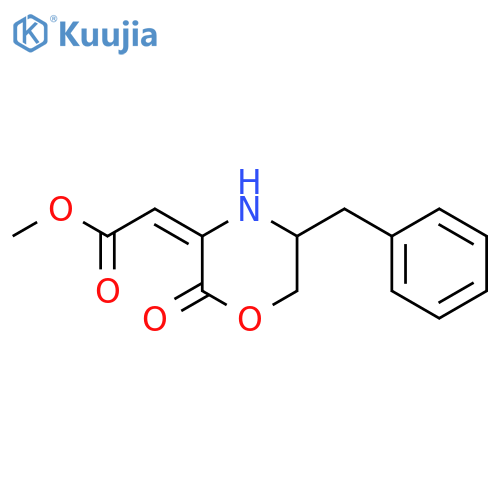 Methyl 2-(5-benzyl-2-oxo-1,4-oxazinan-3-yliden)acetate structure