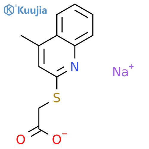 Sodium; (4-methyl-quinolin-2-ylsulfanyl)-acetate structure