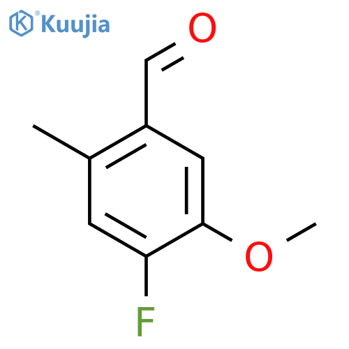 Benzaldehyde, 4-fluoro-5-methoxy-2-methyl- structure