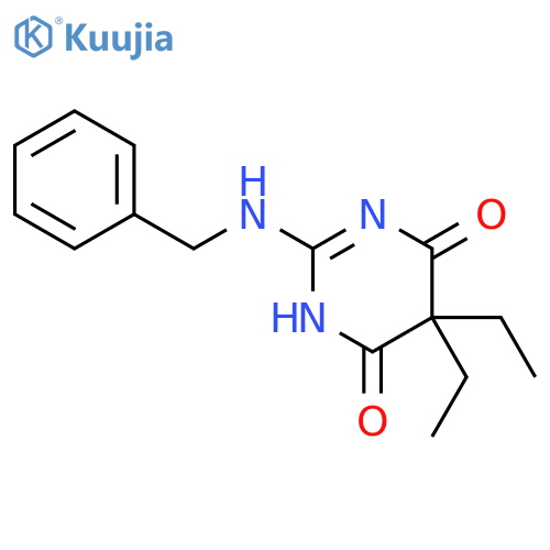 4,6(1H,5H)-Pyrimidinedione,5,5-diethyl-2-[(phenylmethyl)amino]- structure