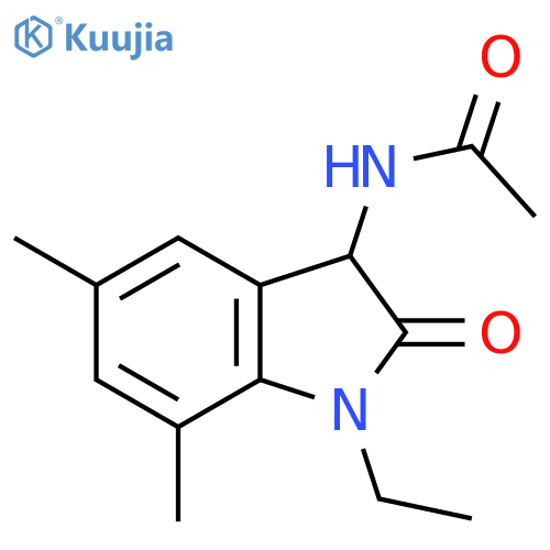 N-(1-ethyl-5,7-dimethyl-2-oxo-2,3-dihydro-1h-indol-3-yl)acetamide structure