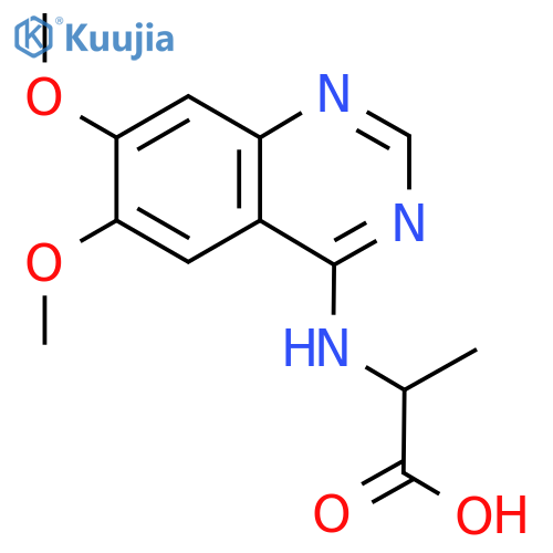 2-((6,7-Dimethoxyquinazolin-4-yl)amino)propanoic acid structure