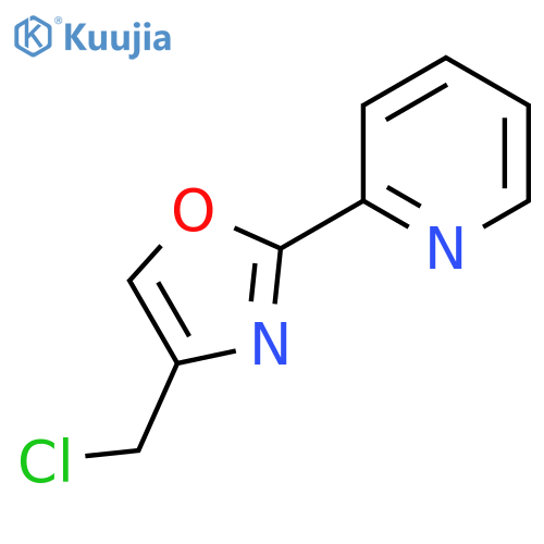 2-4-(chloromethyl)-1,3-oxazol-2-ylpyridine structure